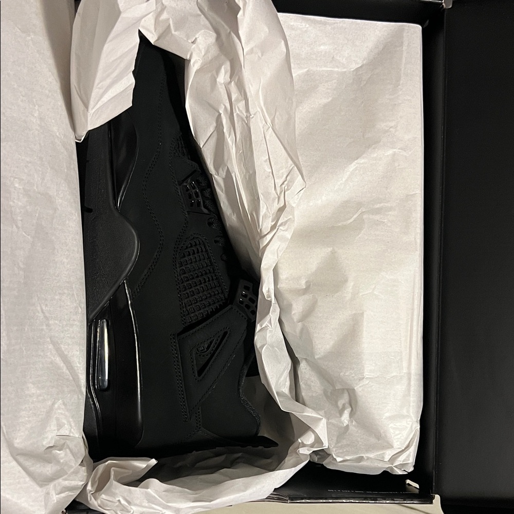 Men's Black Sneakers Jordan 4 black cat size 13